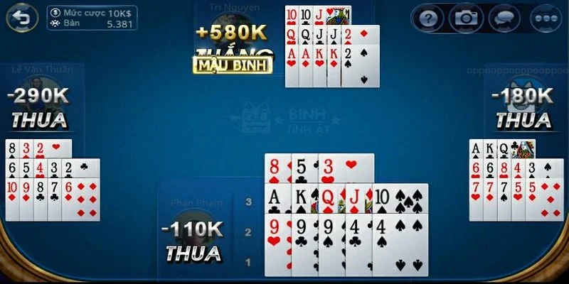 Mậu Binh đổi thưởng thú vị với tỷ lệ thưởng cao