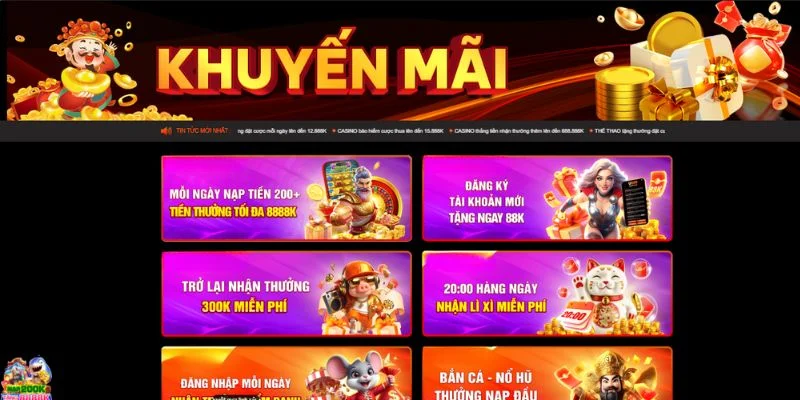 Chương trình ưu đãi quà tặng thú vị hot nhất tại sân chơi 