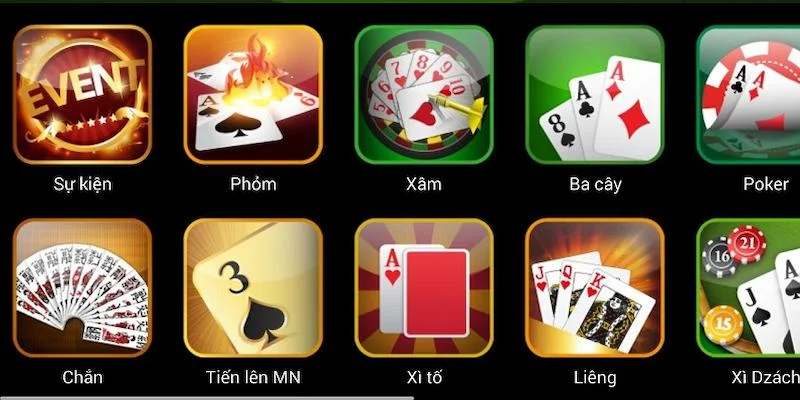 Game đánh bài cập nhật bởi các nhà phát hành uy tín