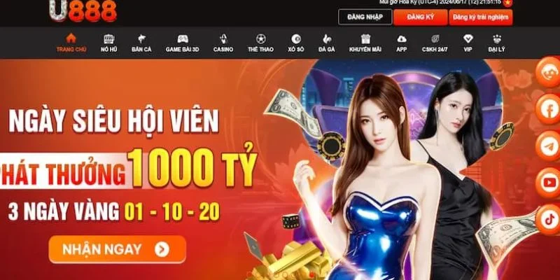 Giới thiệu U888 - Nền tảng hàng đầu tại Châu Á