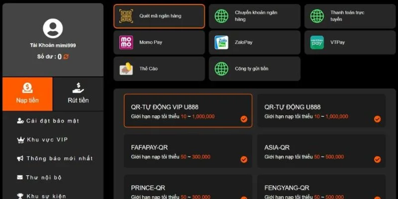 Hoạt động nạp và rút tiền thưởng dễ dàng ngay tại nhà cho người mới