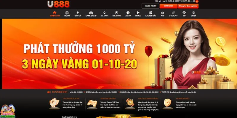 Những thông tin mới nhất về hoạt động giải trí tại U888
