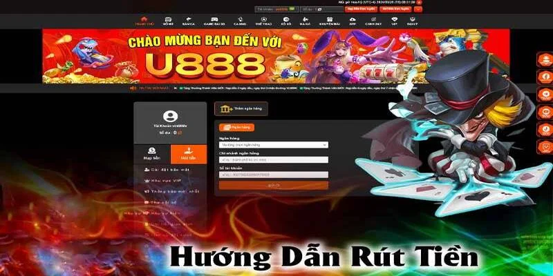 Review nhanh gọn cách rút tiền U888 từ hệ thống website