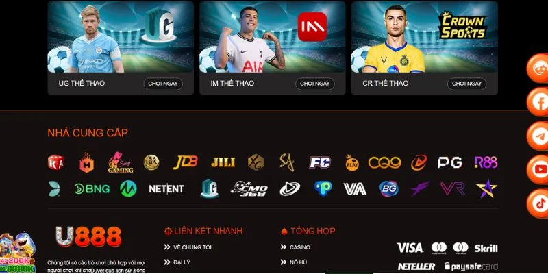 Ưu điểm khi trải nghiệm cá cược thể thao U888
